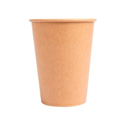 VASOS CARTON 270ML MARRON 100U.